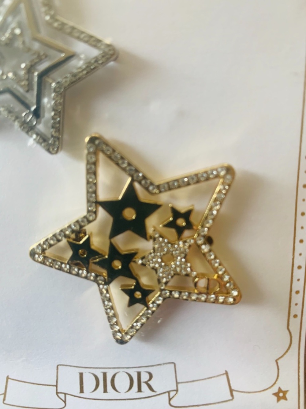 ♦️NWT Dior France Parfum Line Star Hair Barrett’s 2 piece gold and silver - Picture 2 of 3